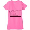 Ladies' Jersey Short-Sleeve Deep V-Neck T-Shirt Thumbnail