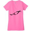 Ladies' Jersey Short-Sleeve Deep V-Neck T-Shirt Thumbnail