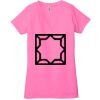 Ladies' Jersey Short-Sleeve Deep V-Neck T-Shirt Thumbnail