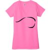 Ladies' Jersey Short-Sleeve Deep V-Neck T-Shirt Thumbnail
