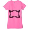 Ladies' Jersey Short-Sleeve Deep V-Neck T-Shirt Thumbnail