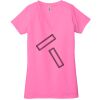 Ladies' Jersey Short-Sleeve Deep V-Neck T-Shirt Thumbnail