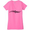 Ladies' Jersey Short-Sleeve Deep V-Neck T-Shirt Thumbnail