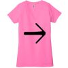 Ladies' Jersey Short-Sleeve Deep V-Neck T-Shirt Thumbnail