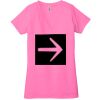 Ladies' Jersey Short-Sleeve Deep V-Neck T-Shirt Thumbnail