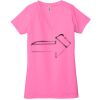 Ladies' Jersey Short-Sleeve Deep V-Neck T-Shirt Thumbnail