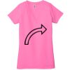 Ladies' Jersey Short-Sleeve Deep V-Neck T-Shirt Thumbnail