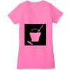 Ladies' Jersey Short-Sleeve Deep V-Neck T-Shirt Thumbnail