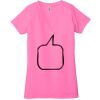 Ladies' Jersey Short-Sleeve Deep V-Neck T-Shirt Thumbnail