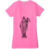 Ladies' Jersey Short-Sleeve Deep V-Neck T-Shirt Thumbnail