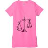 Ladies' Jersey Short-Sleeve Deep V-Neck T-Shirt Thumbnail