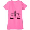 Ladies' Jersey Short-Sleeve Deep V-Neck T-Shirt Thumbnail