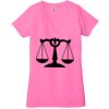 Ladies' Jersey Short-Sleeve Deep V-Neck T-Shirt Thumbnail