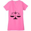 Ladies' Jersey Short-Sleeve Deep V-Neck T-Shirt Thumbnail