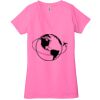 Ladies' Jersey Short-Sleeve Deep V-Neck T-Shirt Thumbnail