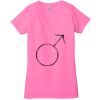 Ladies' Jersey Short-Sleeve Deep V-Neck T-Shirt Thumbnail