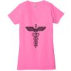 Ladies' Jersey Short-Sleeve Deep V-Neck T-Shirt Thumbnail