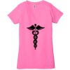 Ladies' Jersey Short-Sleeve Deep V-Neck T-Shirt Thumbnail