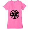 Ladies' Jersey Short-Sleeve Deep V-Neck T-Shirt Thumbnail
