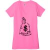 Ladies' Jersey Short-Sleeve Deep V-Neck T-Shirt Thumbnail