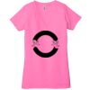 Ladies' Jersey Short-Sleeve Deep V-Neck T-Shirt Thumbnail