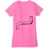 Ladies' Jersey Short-Sleeve Deep V-Neck T-Shirt Thumbnail