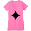 Ladies' Jersey Short-Sleeve Deep V-Neck T-Shirt Thumbnail