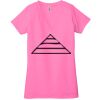 Ladies' Jersey Short-Sleeve Deep V-Neck T-Shirt Thumbnail