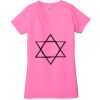 Ladies' Jersey Short-Sleeve Deep V-Neck T-Shirt Thumbnail
