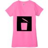 Ladies' Jersey Short-Sleeve Deep V-Neck T-Shirt Thumbnail