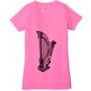 Ladies' Jersey Short-Sleeve Deep V-Neck T-Shirt Thumbnail
