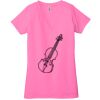 Ladies' Jersey Short-Sleeve Deep V-Neck T-Shirt Thumbnail