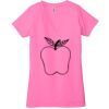Ladies' Jersey Short-Sleeve Deep V-Neck T-Shirt Thumbnail