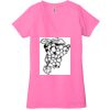 Ladies' Jersey Short-Sleeve Deep V-Neck T-Shirt Thumbnail