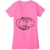 Ladies' Jersey Short-Sleeve Deep V-Neck T-Shirt Thumbnail