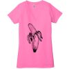 Ladies' Jersey Short-Sleeve Deep V-Neck T-Shirt Thumbnail