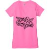 Ladies' Jersey Short-Sleeve Deep V-Neck T-Shirt Thumbnail
