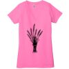 Ladies' Jersey Short-Sleeve Deep V-Neck T-Shirt Thumbnail