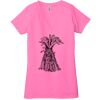 Ladies' Jersey Short-Sleeve Deep V-Neck T-Shirt Thumbnail