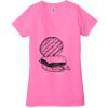 Ladies' Jersey Short-Sleeve Deep V-Neck T-Shirt Thumbnail