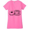 Ladies' Jersey Short-Sleeve Deep V-Neck T-Shirt Thumbnail