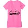 Ladies' Jersey Short-Sleeve Deep V-Neck T-Shirt Thumbnail