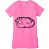 Ladies' Jersey Short-Sleeve Deep V-Neck T-Shirt Thumbnail