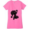 Ladies' Jersey Short-Sleeve Deep V-Neck T-Shirt Thumbnail