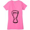 Ladies' Jersey Short-Sleeve Deep V-Neck T-Shirt Thumbnail