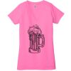 Ladies' Jersey Short-Sleeve Deep V-Neck T-Shirt Thumbnail