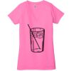 Ladies' Jersey Short-Sleeve Deep V-Neck T-Shirt Thumbnail