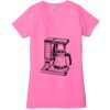Ladies' Jersey Short-Sleeve Deep V-Neck T-Shirt Thumbnail