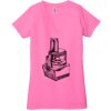 Ladies' Jersey Short-Sleeve Deep V-Neck T-Shirt Thumbnail