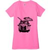 Ladies' Jersey Short-Sleeve Deep V-Neck T-Shirt Thumbnail